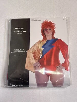Amscan 女式 Glam Rock 紧身衣服装 Ziggy Stardust Bowie 2XL 18-20 全新带盒 — 第 1/4 张图片