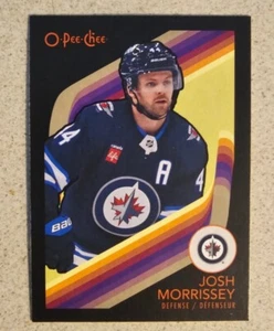 2023-24 Upper Deck OPC RETRO BORDE NEGRO Josh Morrissey #/100 Jets - Imagen 1 de 2