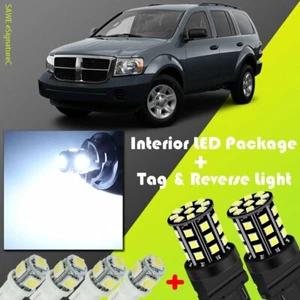 Paquete de 11 luces interiores LED blancas + luces de reversa para Dodge Durango 2004-2009 - Imagen 1 de 7