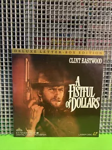 VINTAGE LASER DISC MOVIE A FISTFUL OF DOLLARS CLINT EASTWOOD DELUXE LETTERBOX  - Picture 1 of 3