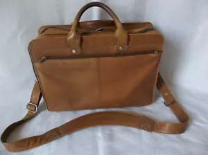 MALETÍN DE NEGOCIOS DE CUERO BRONCEADO MURANO CORREA DE HOMBRO AJUSTABLE 15" ESPACIO PARA COMPUTADORA PORTÁTIL - Imagen 1 de 12