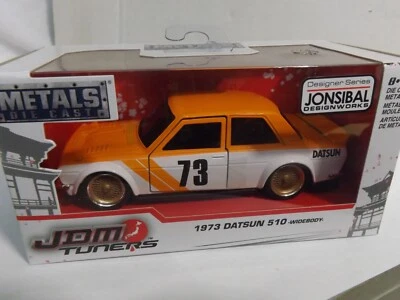 2018 Jada JDM Tuners Orange  1973 Datsun 510 Widebody  1/32 Scale - Image 1 of 2