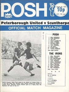Peterborough United v Scunthorpe 29 Aug 1973 FOOTBALL PROGRAMME - Picture 1 of 1