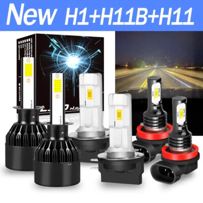 For Kia Sedona 2008-2014 6000K Combo LED Headlights High Low Fog Light Bulbs 6X - Image 1 of 4
