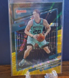 2021-22 Donruss Green Yellow Lazer Prizm #198 Gordon Hayward - Charlotte Hornets - Picture 1 of 2