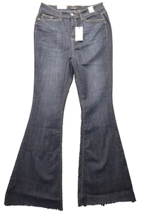 Judy Blue Jeans Women's 13/31 Blue Denim Pockets Flare Fit High Waist Flat Front - Picture 1 of 17