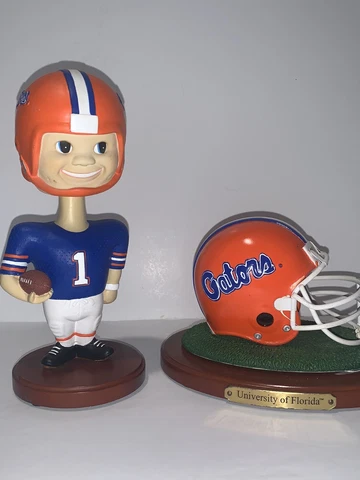 Florida Gators Bobbin Head (1 Of Limited Series) & Mini Helmet University Of Flo Cover
