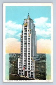 Lincoln Tower Fort Wayne Indiana Postcard 2392-30 Unposted - Foto 1 di 2
