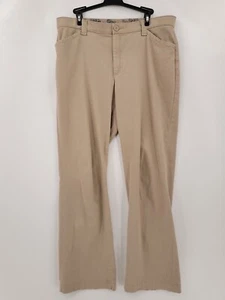 Lee Bootcut Pants Womens Size 14 Med Beige High Rise Stretch Cotton Comfort - Picture 1 of 6