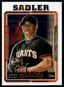 2005 Topps Chrome Update Billy Sadler RC San Francisco Giants #UH152