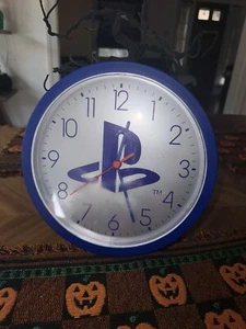 RARE Vintage Sony Playstation 1 PS1 System Console Promotional Blue Wall Clock - Picture 1 of 3