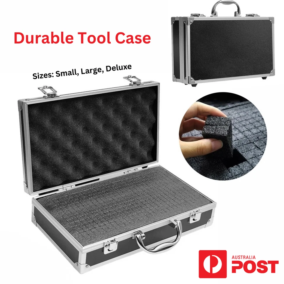 Deluxe Aluminium Tools Box Equipment Carry Case Portable Brief Handle Storage AU - Image 1 of 4