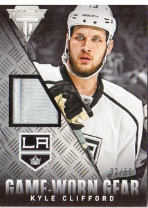 2013-14 Panini Titanium Game Worn Gear Prime #GGKC Kyle Clifford 