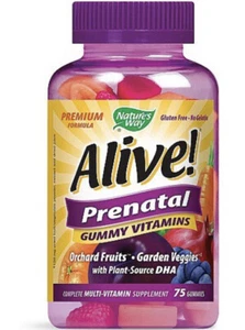 Nature's Way Alive Multi Vitamin  Prenatal  Gummy  75 CounT. - Picture 1 of 3