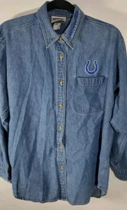 Colts Lee Riders Women's Denim Button Up Shirt Ladies Size S Indianapolis VTG ** - Picture 1 of 8