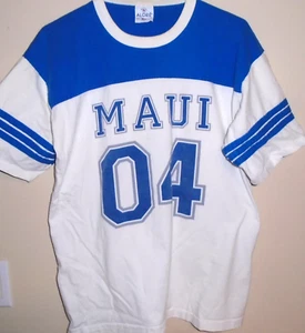 Vintage Maui 2004 Hawaii T Shirt Adult L White Blue Made In USA Y2K - Picture 1 of 3