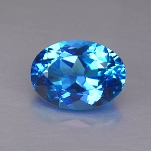 7,35 ct atemberaubender Schweizer Blautopas 100 % natürlicher loser Edelstein für Schmuck - Bild 1 von 4