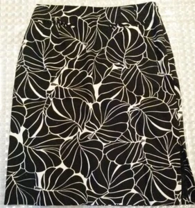 Talbots Size 6 Blk/White Misses Skirt 2 pockets 15" W 22" L 19" Hips - Picture 1 of 2