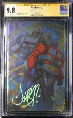 Transformers #1 (2024) фольга CGC 9.8 подпись серии подписанный Джонбой Майерс! - Изображение 1 из 2
