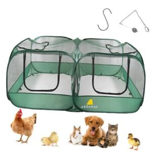 New ListingPortable Chicken Run - Small Animal Playpen - Pop Up Portable Chicken Coop -