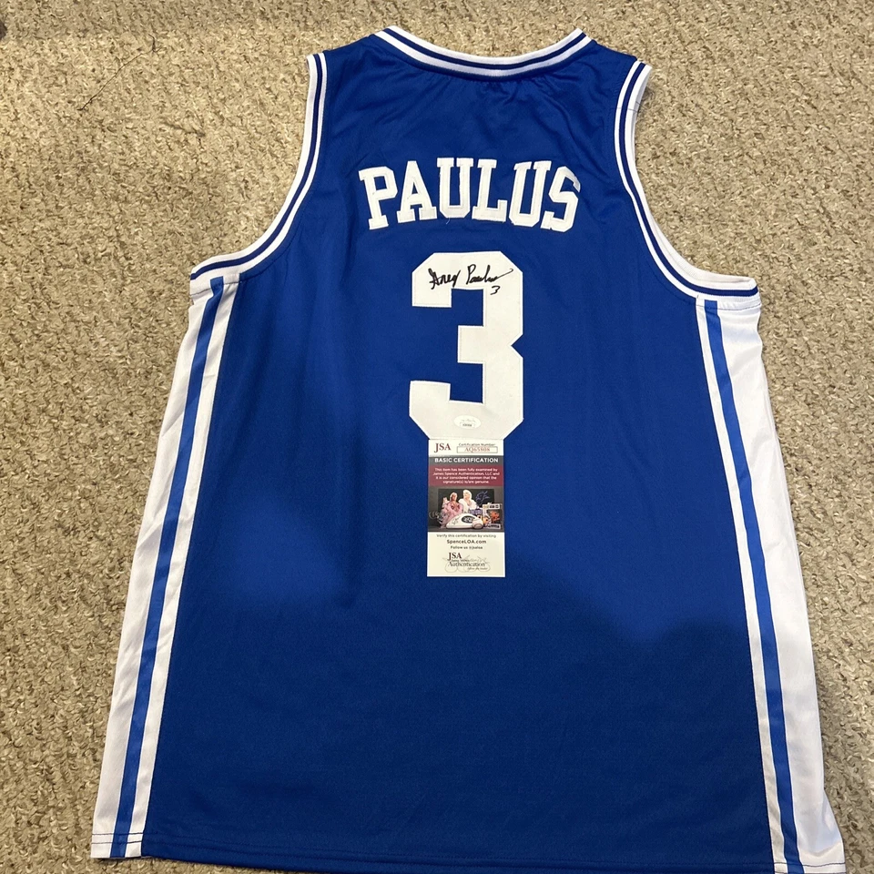 DUKE BLUE DEVILS- GREG PAULUS SIGNED AUTOGRAPH JERSEY JSA COA BASKETBALL  - Image 1 of 4