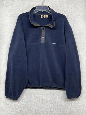 Sudadera Woolrich Vintage Para Hombre Extra Grande Azul 1/4 Snap Polar Exterior Foto 1 de 4