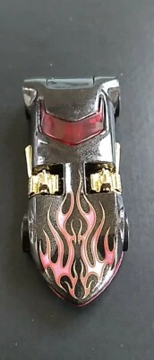 Vintage 1969 Hot Wheels Racing Car Flames Black Pink Twin Mill - Image 1 of 4