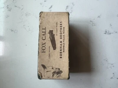 Burnham Brothers Long Range C-3 Fox Call BOX & PAPERWORK ONLY - Image 1 of 4