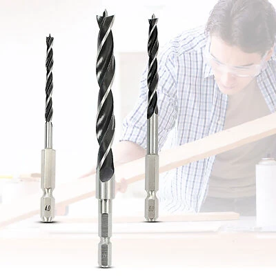 Brad Point Holzbohrer Set HSS Holzbearbeitung Sechskantschaft Spiralbits - Bild 1 von 4