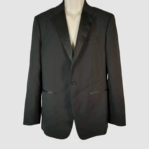 Theory Men Black Chambers Slim-Fit Tuxedo Blazer Suit Jacket Sport Coat Size 40R - Picture 1 of 5