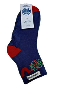 Life is Good Double Snuggle Socks blue womens one size fits most holiday slipper