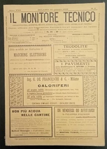 Rivista Il Monitore Tecnico Milano 1902 N.2 Ottime condizioni (BV18) Come foto - Picture 1 of 3