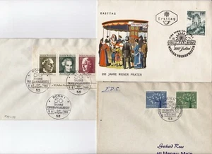 60er Jahre Deutschland & Österreich Gütesiegelbriefe x3 Stempel Wiener Prater Frauenwahlrecht - Bild 1 von 5