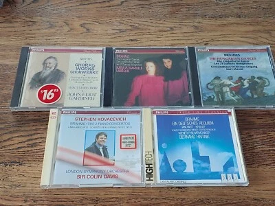 Brahms Philips Germany 5 CD Lot In VGC Gardiner Haitink Masur Kovacevich - image 1 of 3