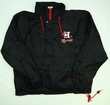 VTG Rawlings Hickory Crawdads Minor League Black Windbreaker Jacket Mens Sz L 
