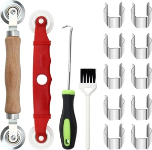 Window Screen Repair Kit Mesh Screen Spline Roller Repair Tools Kit with Screen - Picture 1 of 7
