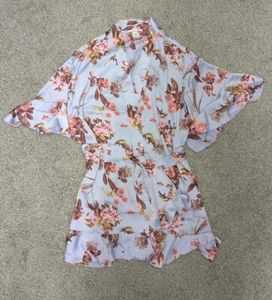 Valentine's Victoria Secret Damen-Kimono-Robe mit Blumenmuster Größe XS/S lila Blumenmuster - Bild 1 von 5