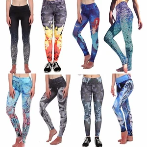 Leggings Moda Donna Palestra Yoga Sport Corsa Fitness Modello Digitale - Foto 1 di 34