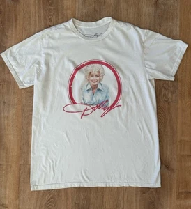 Camiseta Dolly Parton Blanca Talla Grande Firma 100% Algodón Manga Corta T - Imagen 1 de 8