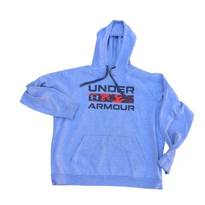UNDER ARMOUR Pullover Sweatshirt Men's LARGE Loose Fit Hoodie Grey - Picture 1 of 7