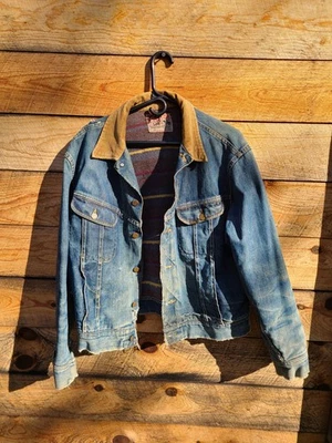 Chaqueta vaquera vintage Lee Storm Rider 101LJ forrada con manta hecha en unión 44 regular  Foto 1 de 4