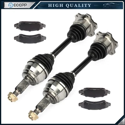 For Chevrolet Silverado 1500 4.3L 2008-2015 Front CV Axle + Brake Ceramic Pads Foto 1 de 4