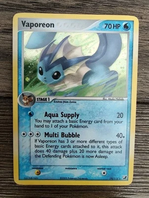 Pokemon Vaporeon 19/115 Ex Unseen Forces Rare Holo - Image 1 of 4