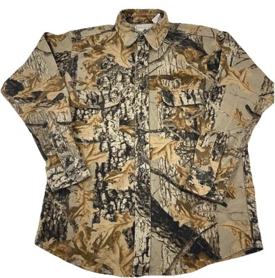 Camisa De Colección Territorio del Noroeste Hombres Mediana Camuflada Gamuza Tela Franela Pesada Foto 1 de 4