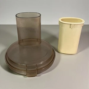 Cuisinart Food Processor Cfp-4 5 5a 9 9a Work Bowl Lid & Pusher Amber Cfp-5A - Picture 1 of 10