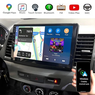 10" Android13 Car GPS Stereo For 2008-2017 Mitsubishi Lancer Carplay Mirrorlink - Image 1 of 4
