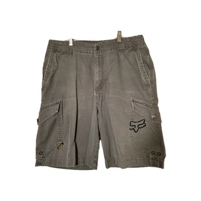 Vintage Fox Mens Cargo Shorts Size 34 Gray Moto Utility Streetwear Outdoor Y2K - Image 1 of 4