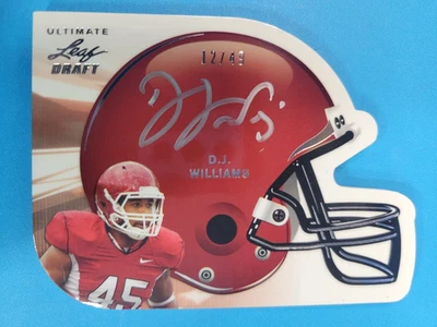 DJ Williams 2011 Leaf Ultimate Draft Helmet Die-Cuts /49 Rookie Auto RC D.J - Image 1 of 2