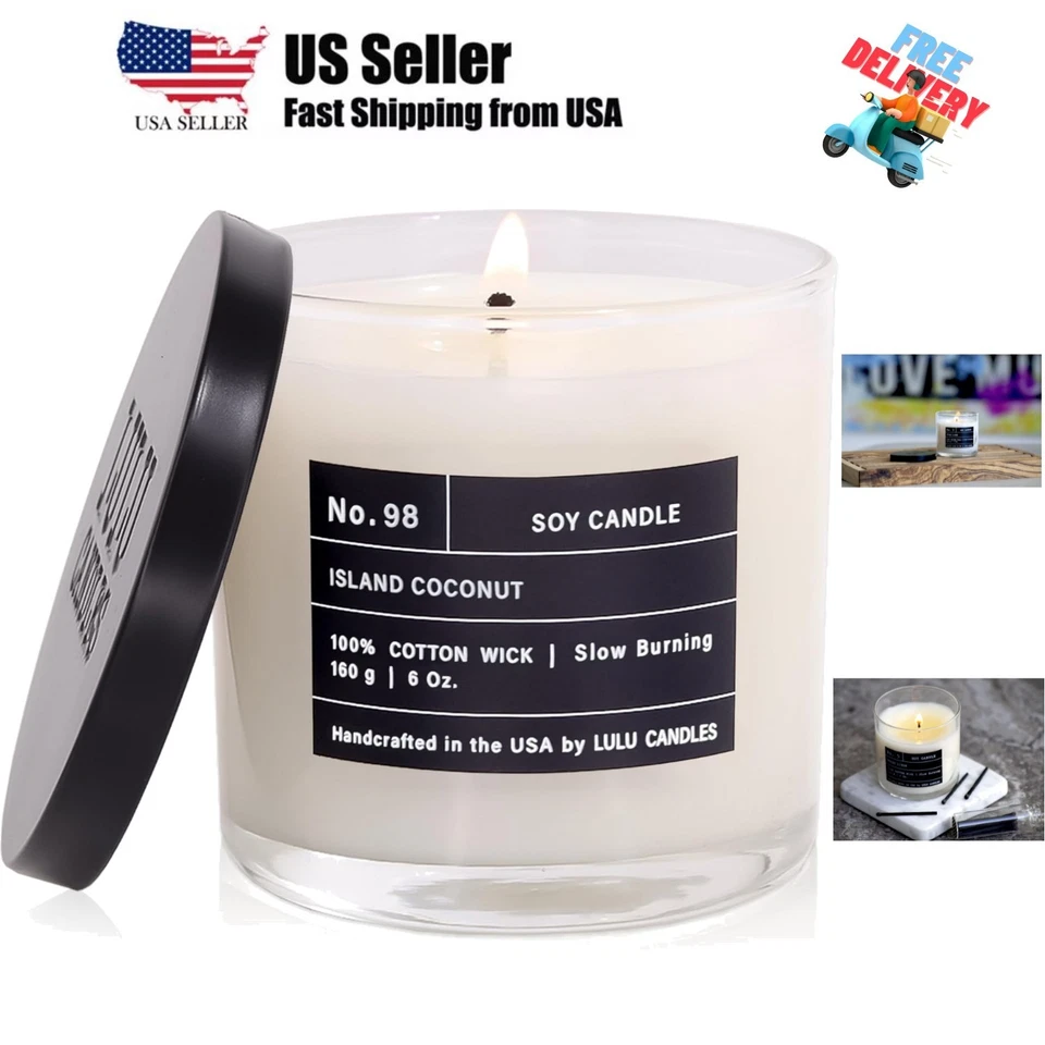 Island Coconut | Luxury Scented Soy Jar Candle | Hand Poured in The  | Highly... - Image 1 of 4