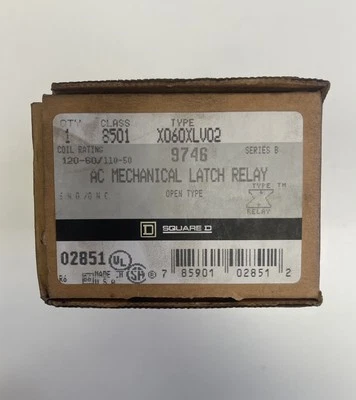 Relé de cierre mecánico Square D 8501 X060XLV02 AC - Bobina 120V Foto 1 de 4